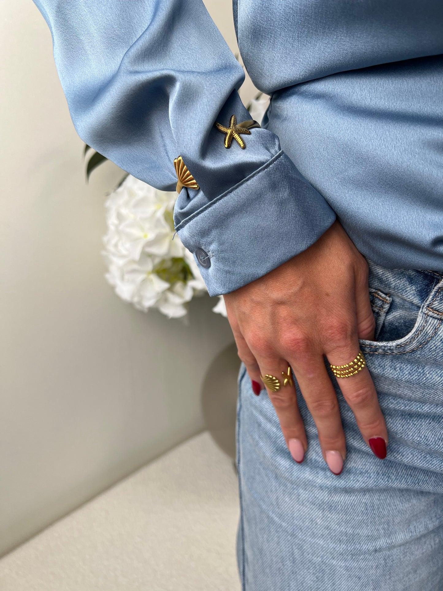 Bangle armband open voorzijde zee