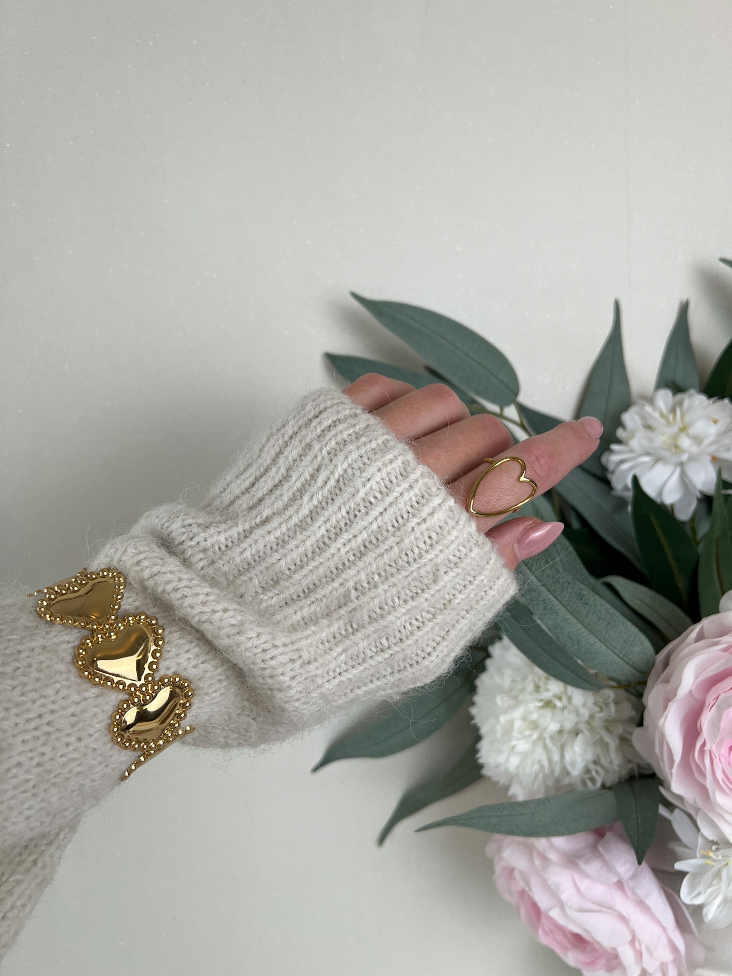 Bangle armband statement hartjes zij met dots