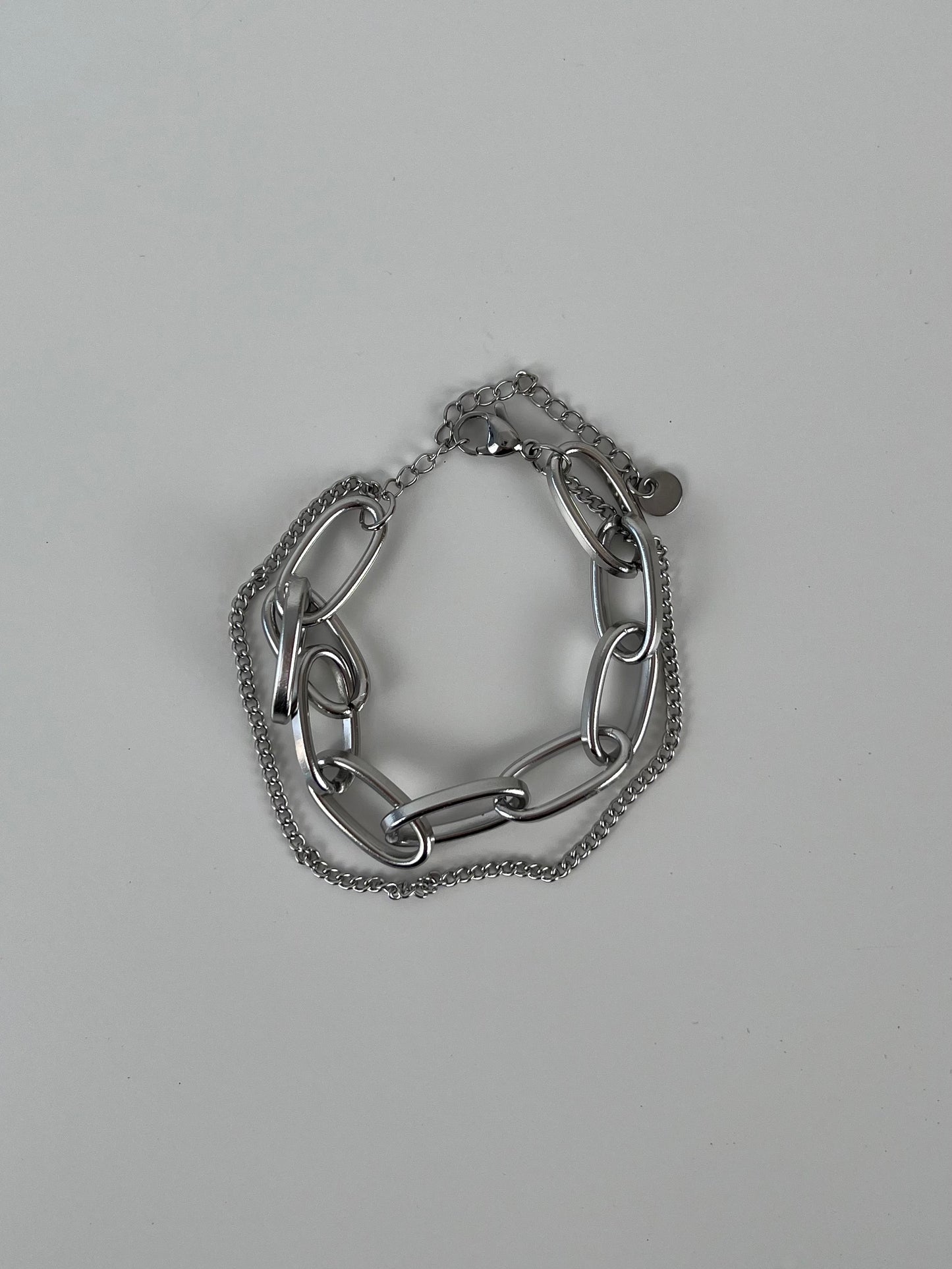 Armband 2 laags met grove schakels