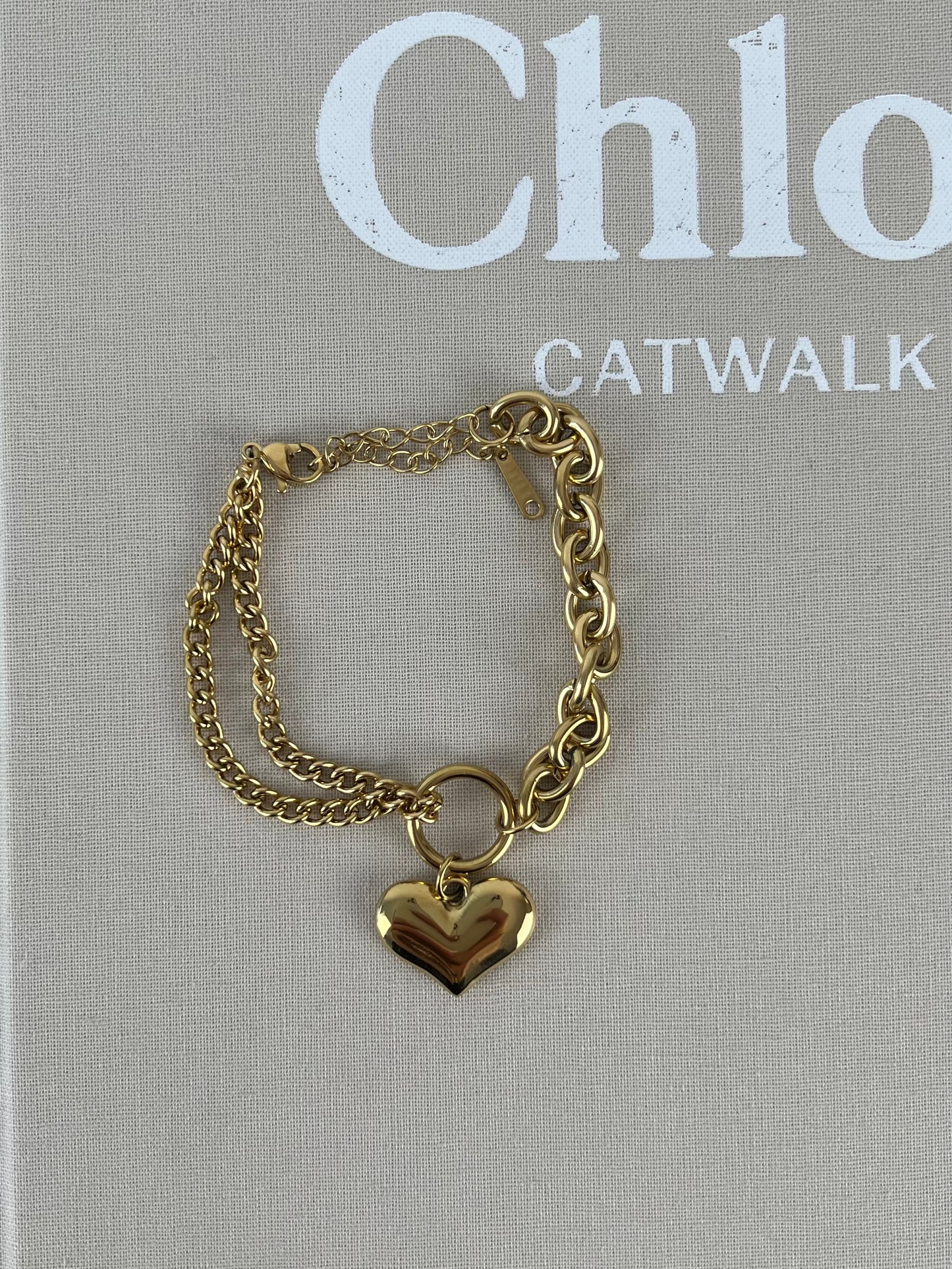 Armband schakels met hart
