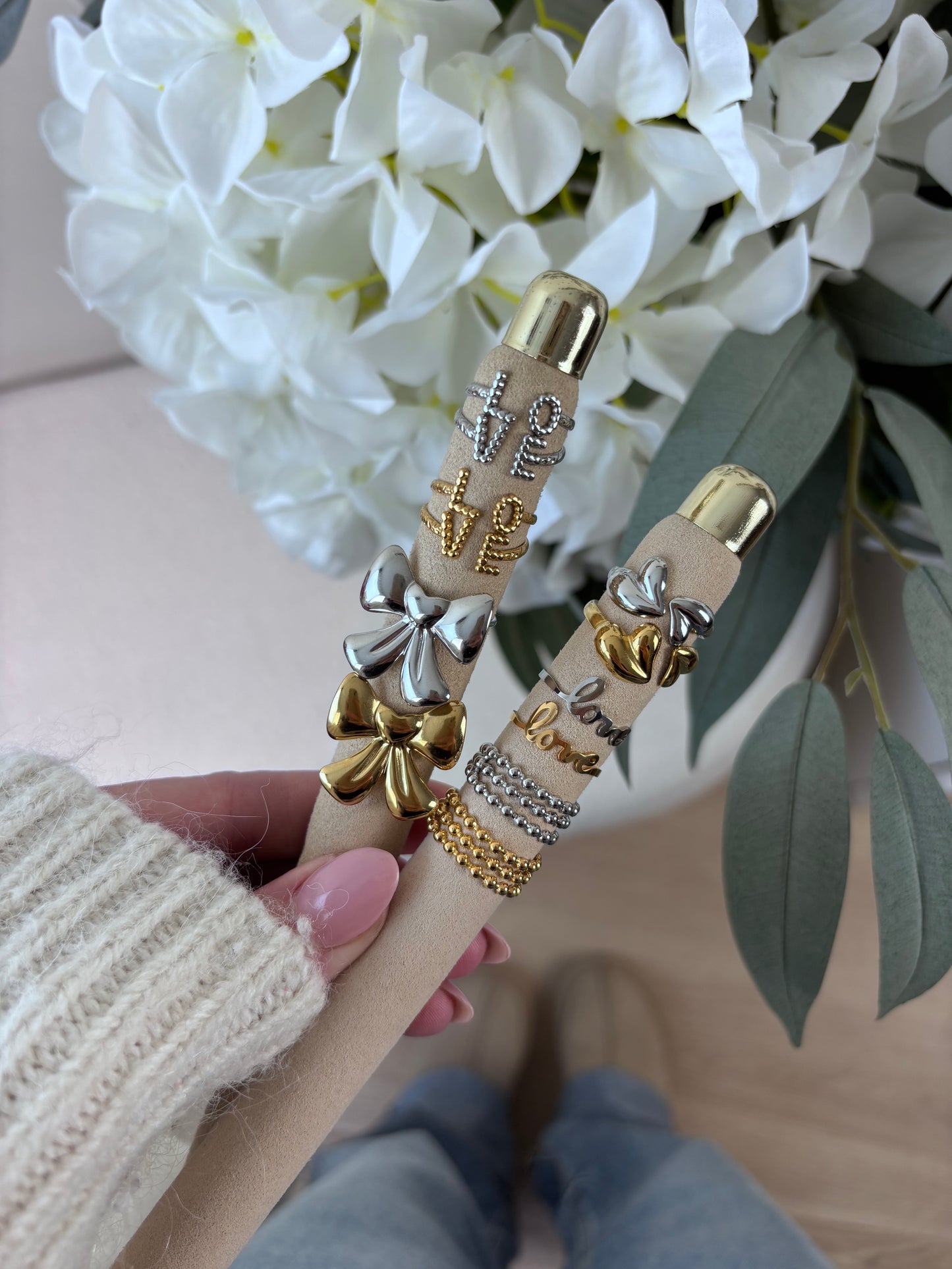 Ring open voorzijde LOVE letters