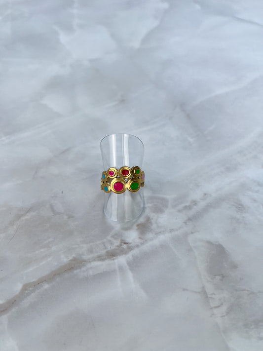 Ring asymmetrische met kleur