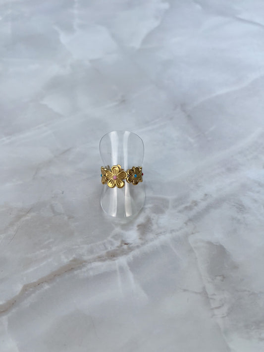 Ring bloemetjes met kleur