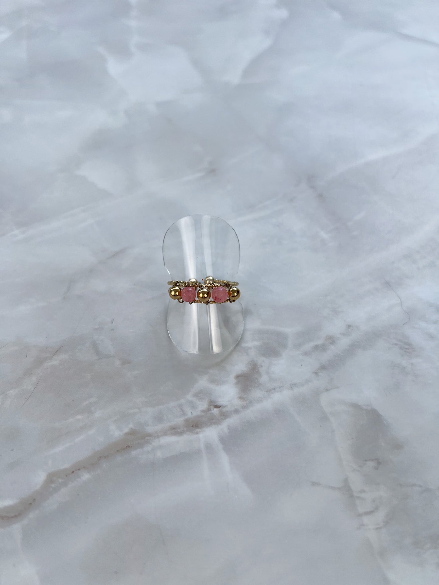 Ring 2-laags met kraaltjes