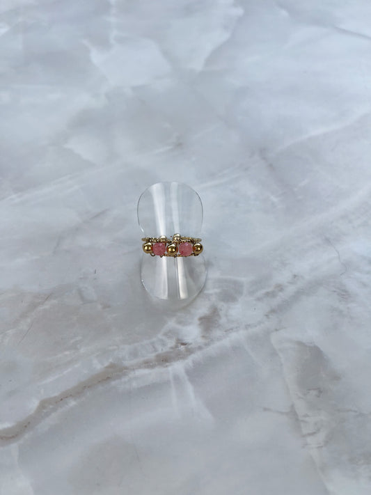 Ring 2-laags met kraaltjes