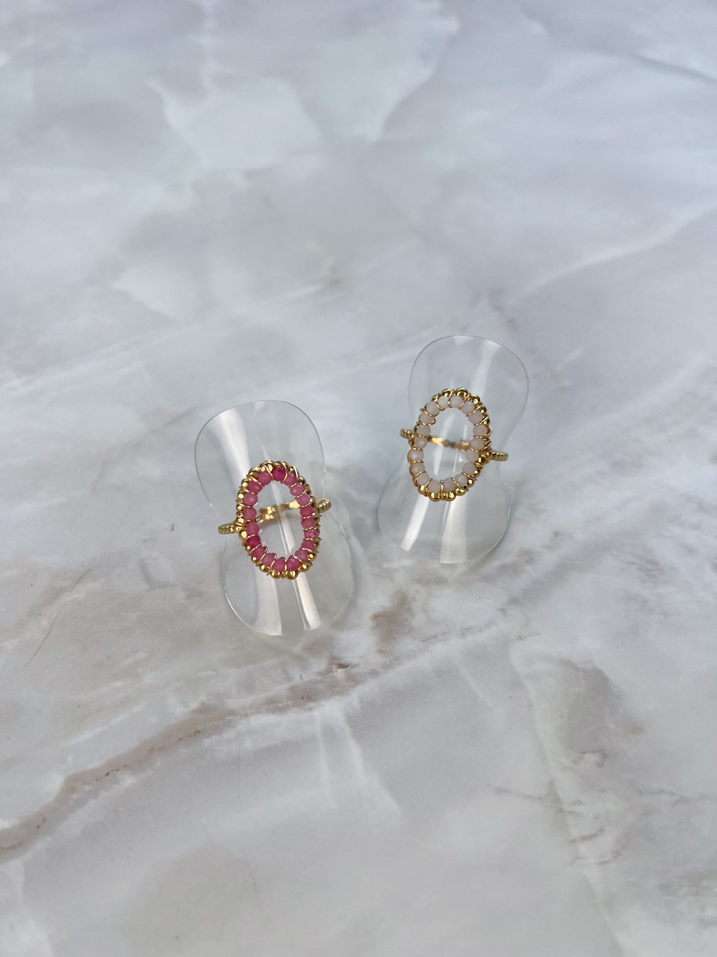 Ring beaded open ovaal