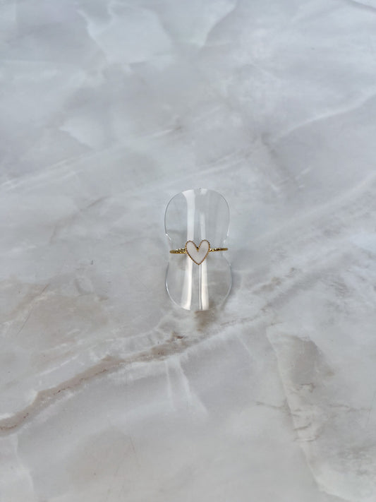 Ring klein gekleurd hartje