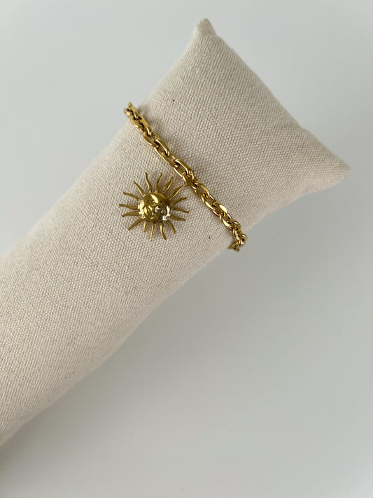 Schakel armband met zonnetje