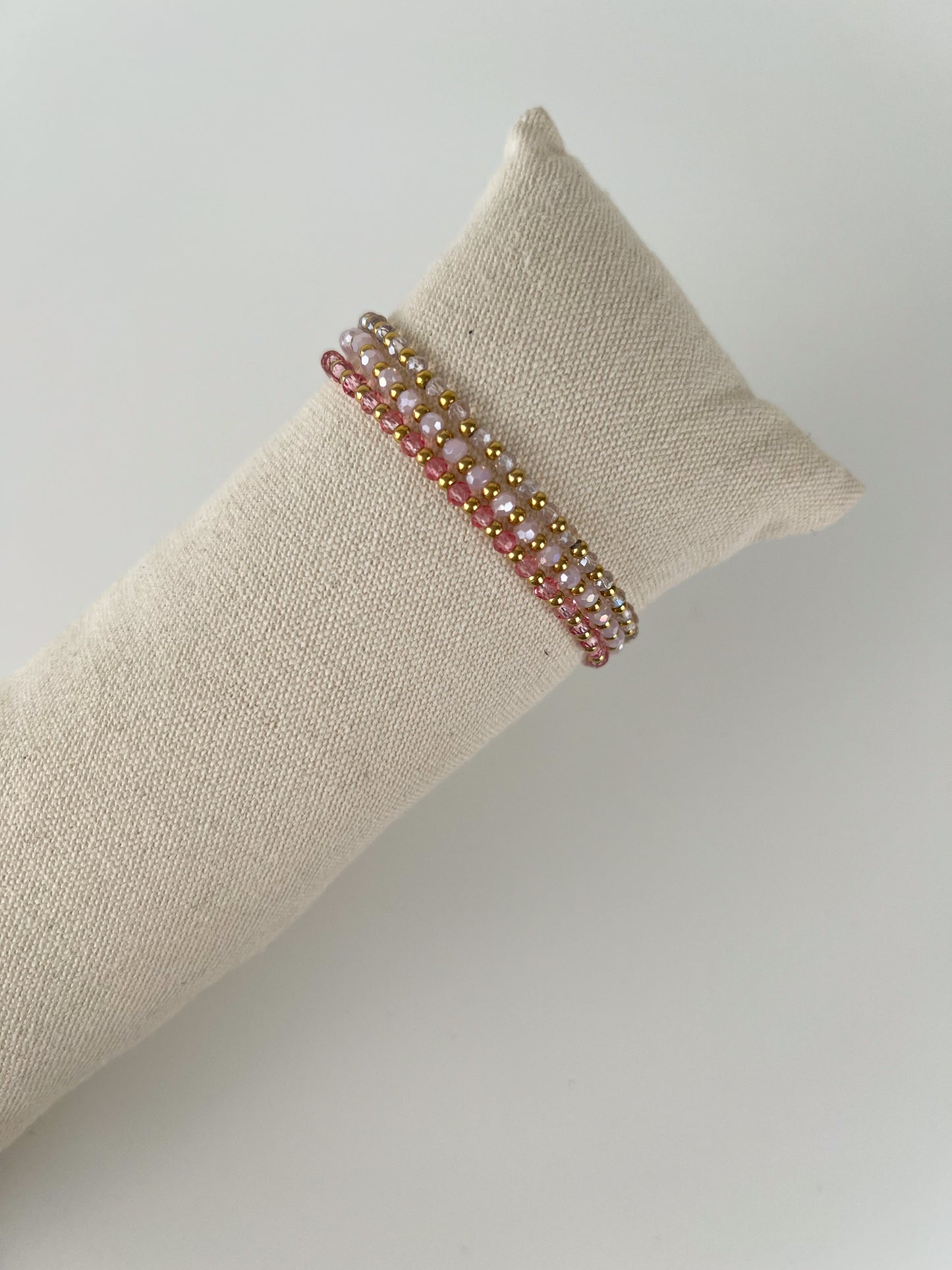 Elastisch armbandjes setje met kleur kraaltjes
