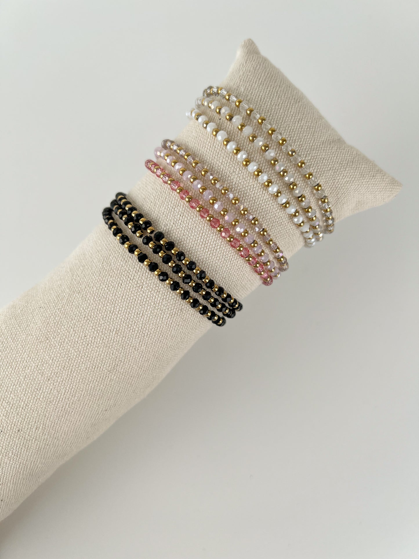 Elastisch armbandjes setje met kleur kraaltjes