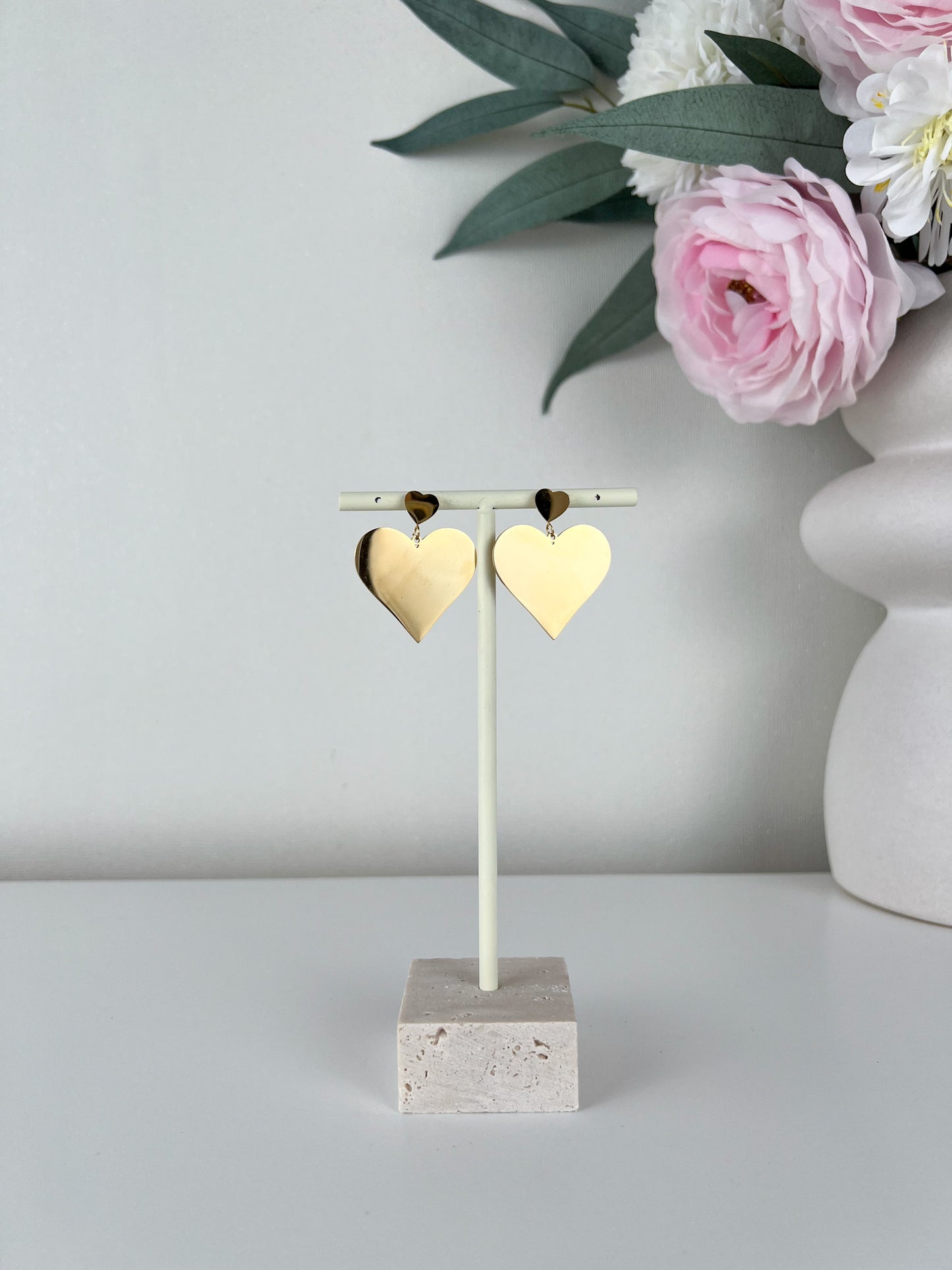 Oorbellen shine gold hearts
