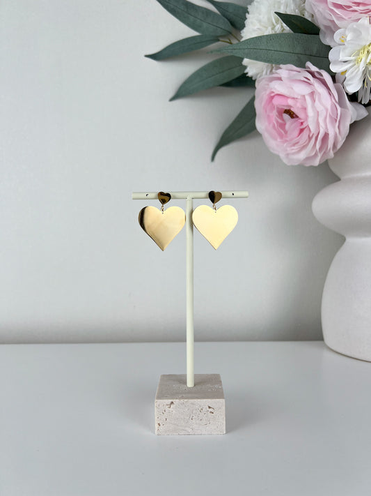 Oorbellen shine gold hearts