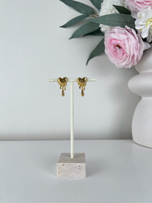 Oorbellen drop heart