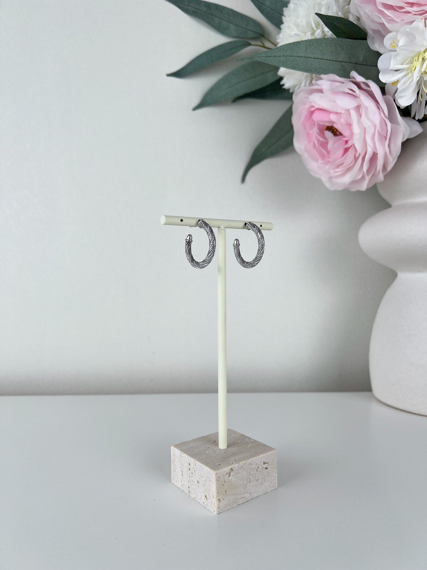 Oorbellen hoop print