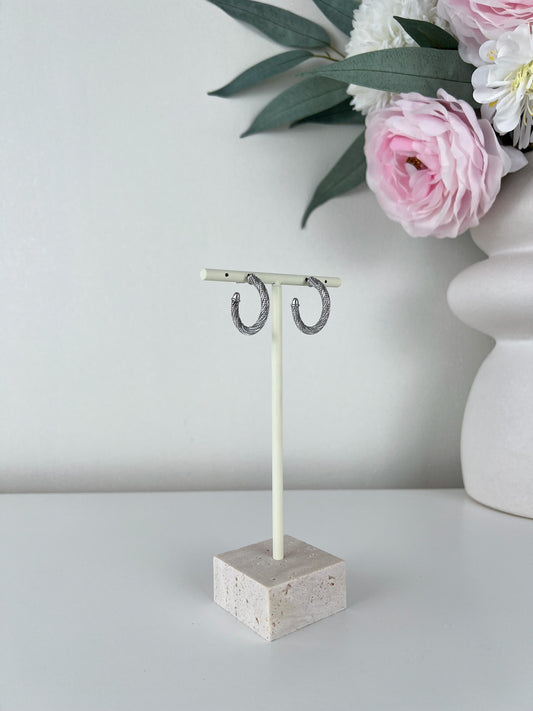 Oorbellen hoop print