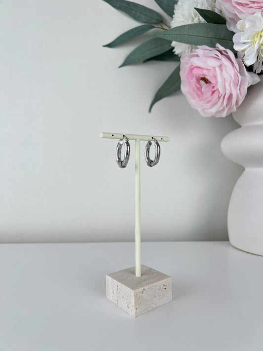 Oorbellen ovale Bali hoops