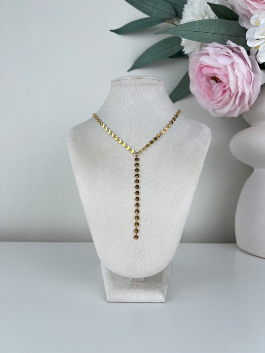 Fijne ketting coins in een V