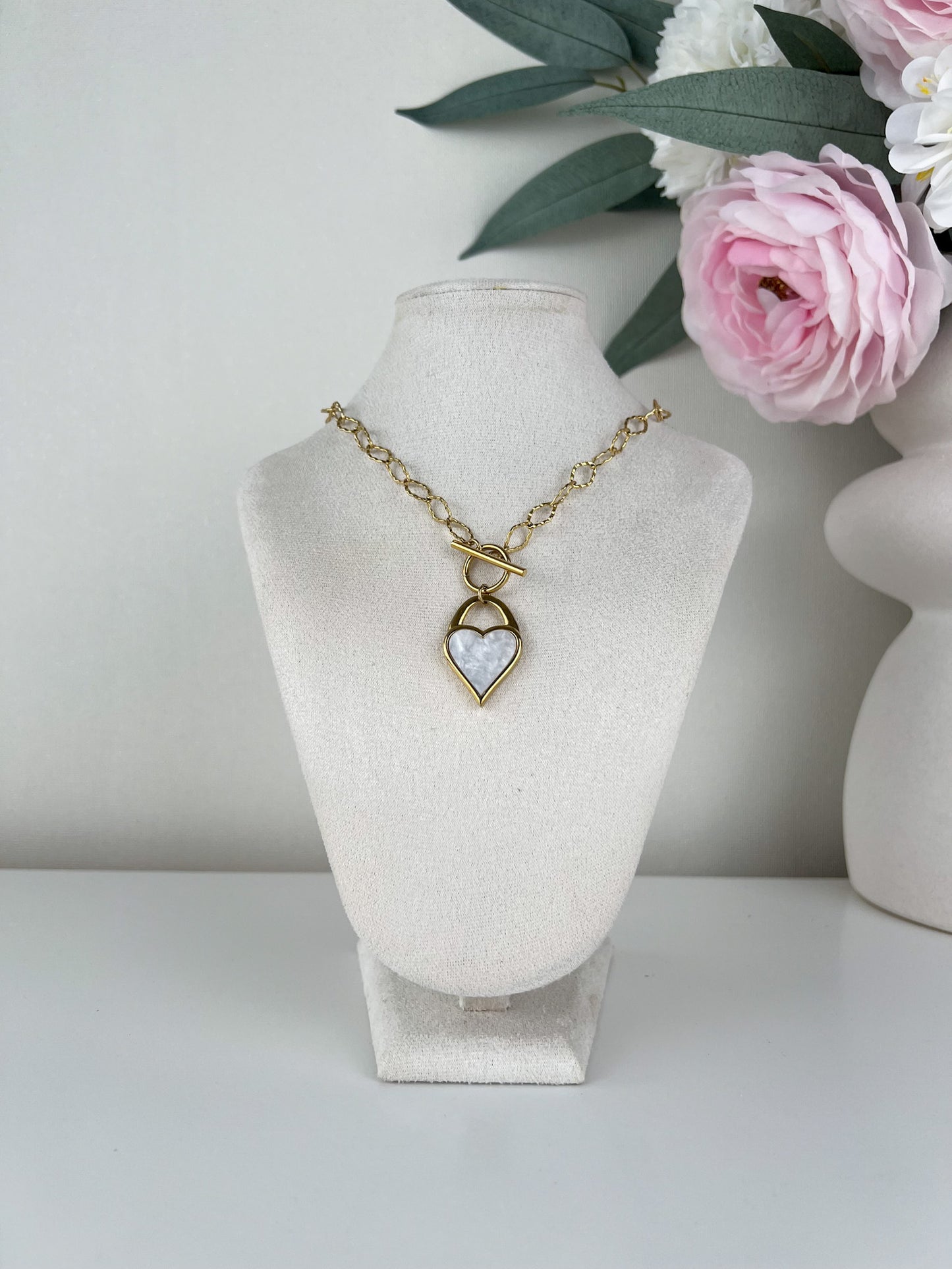 Schakelketting met hart en voorsluiting