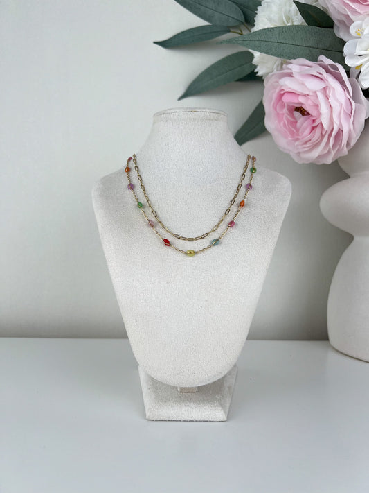 2-laagse ketting met kleur