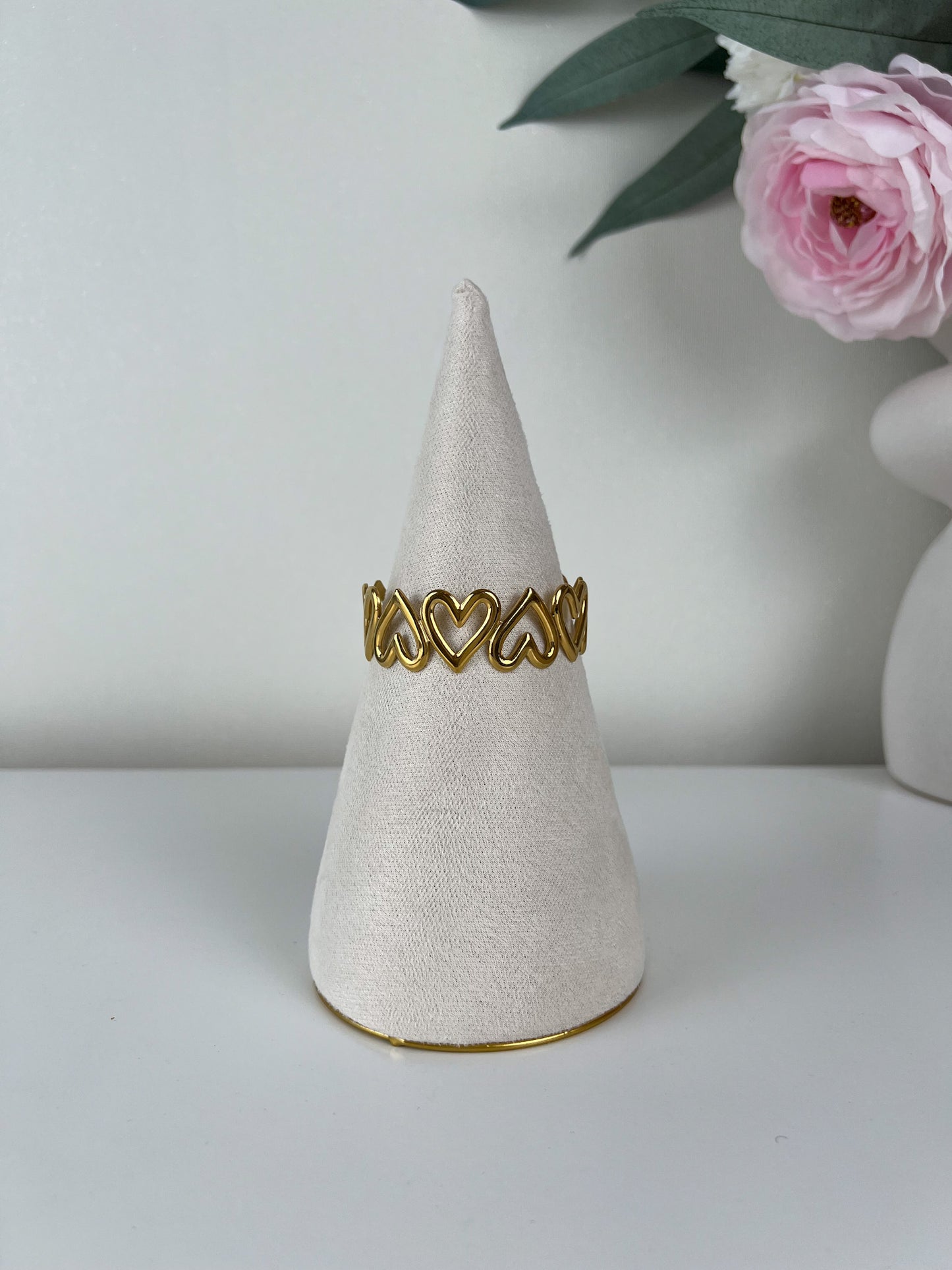 Bangle armband statement hartjes upside down