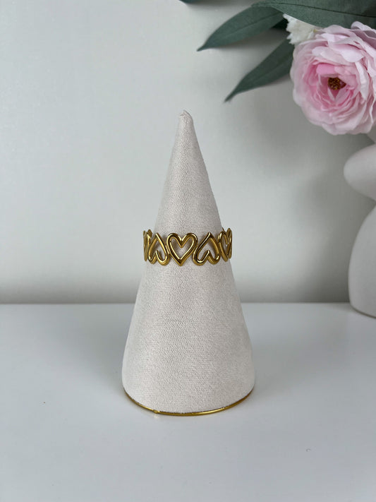 Bangle armband statement hartjes upside down
