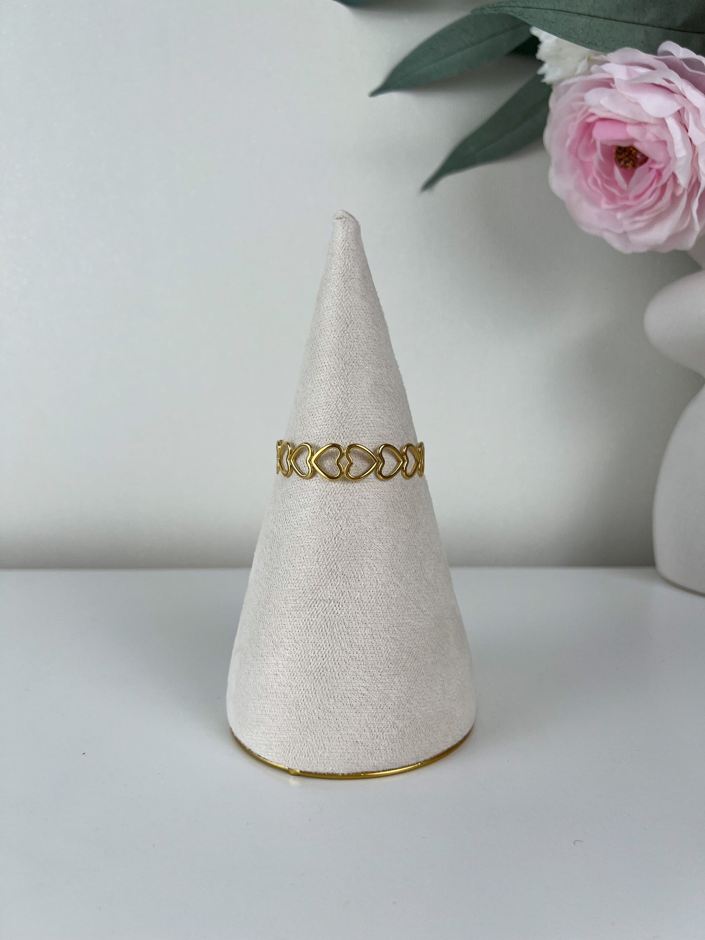 Bangle armband statement hartjes zij