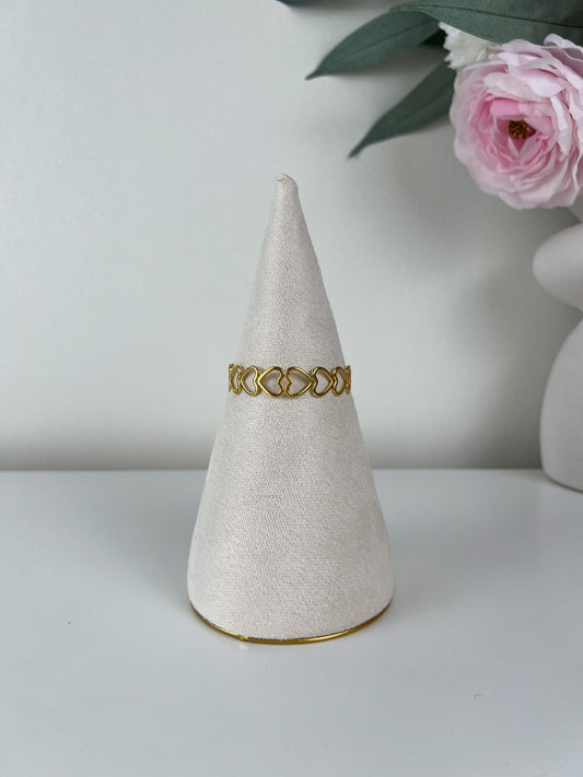 Bangle armband statement hartjes zij