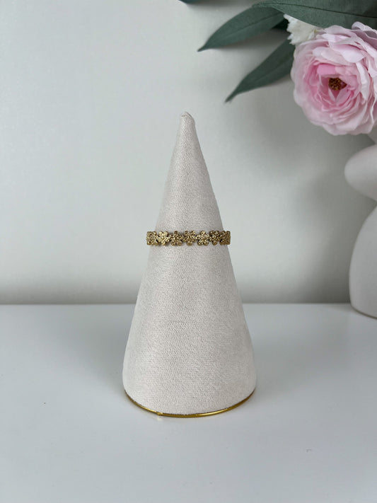 Bangle armband fijne bloemetjes