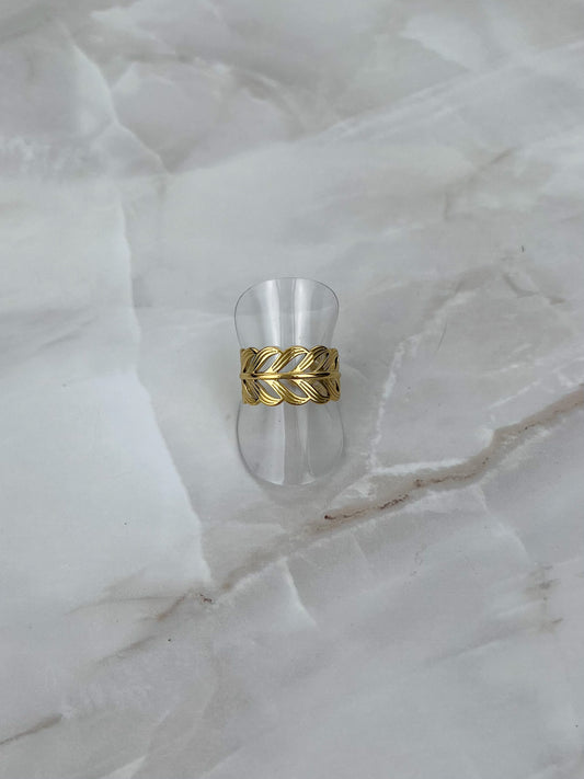 Ring blaadjes op zij