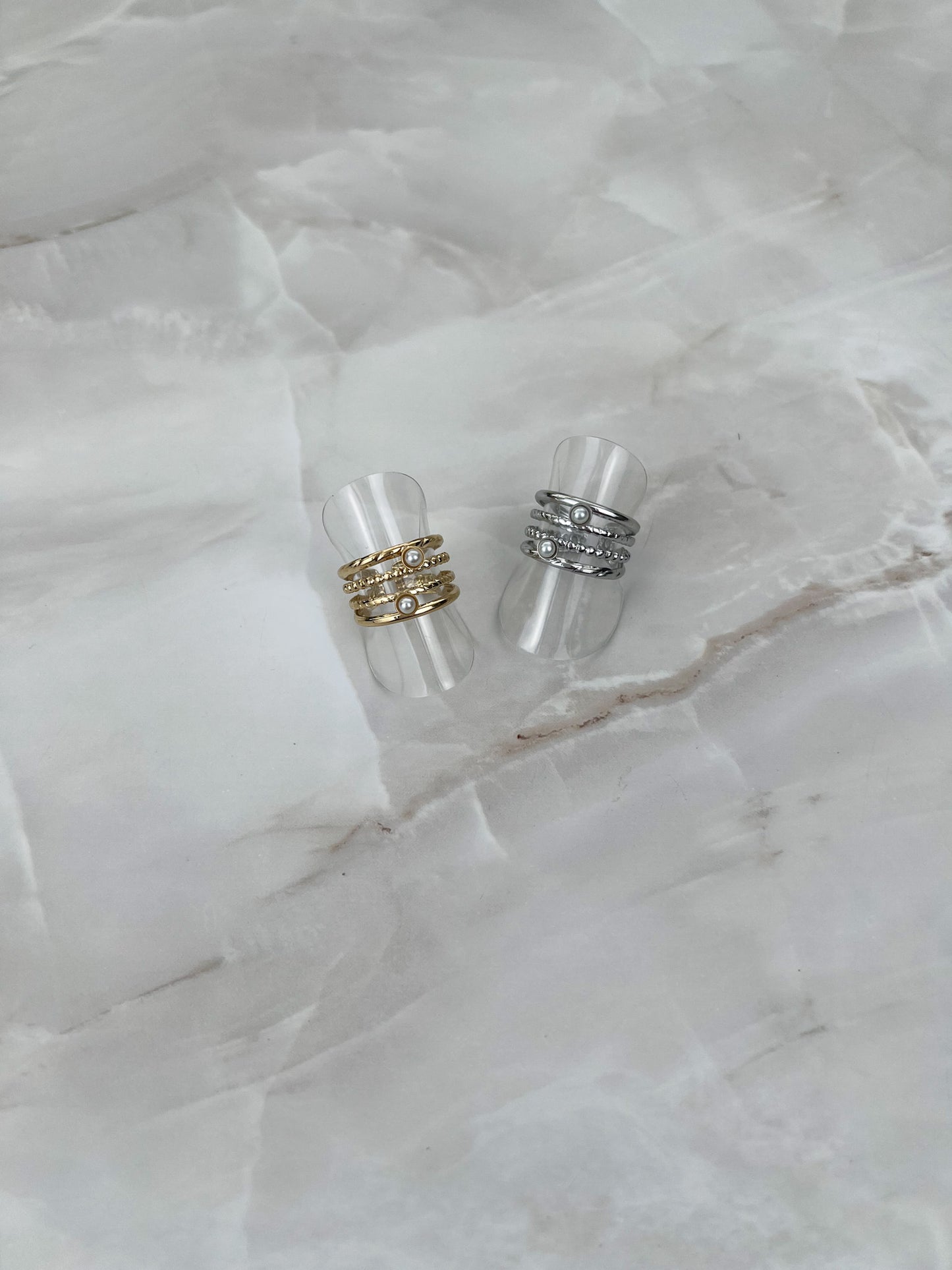 Ring meerdere laagjes met parels