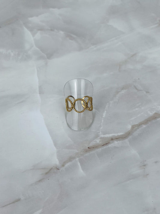 Ring open rondjes met patroon