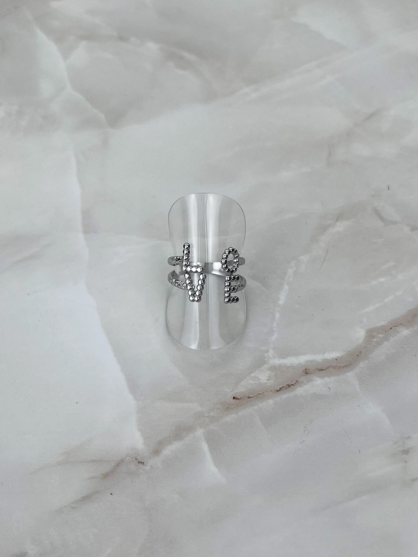 Ring open voorzijde LOVE letters