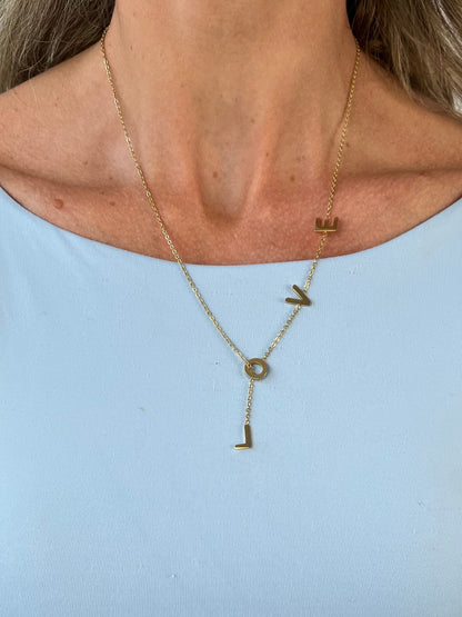 Y ketting LOVE letters