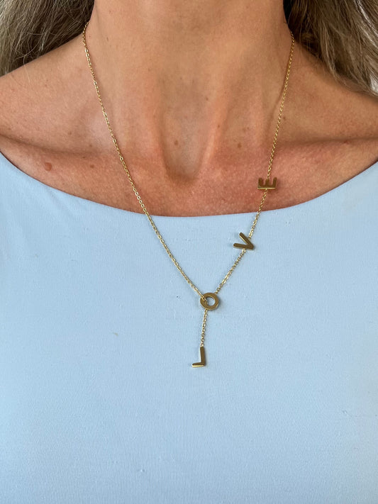 Y ketting LOVE letters