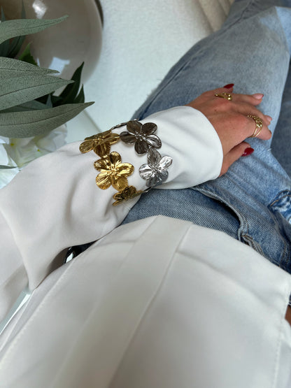 Bangle armband statement flowers #3