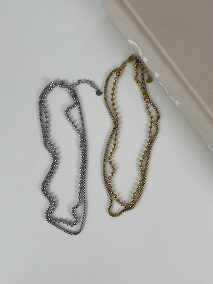 Ketting dubbellaags balletjes