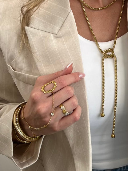 Gedraaide lange touw ketting