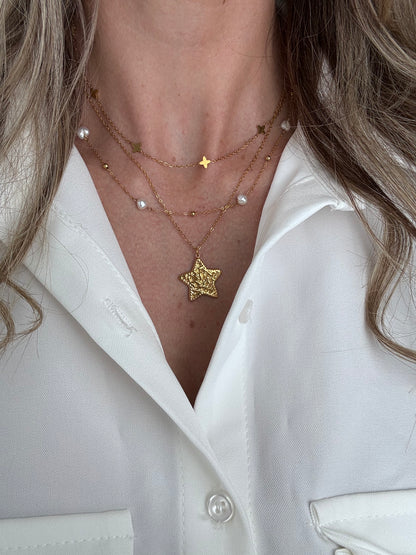 Ketting met pareltjes en balletjes