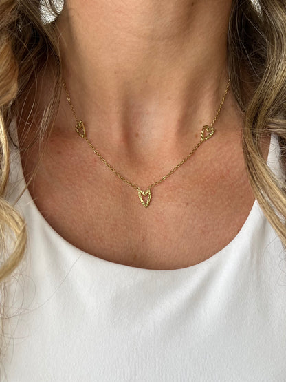 Ketting 3 hartjes