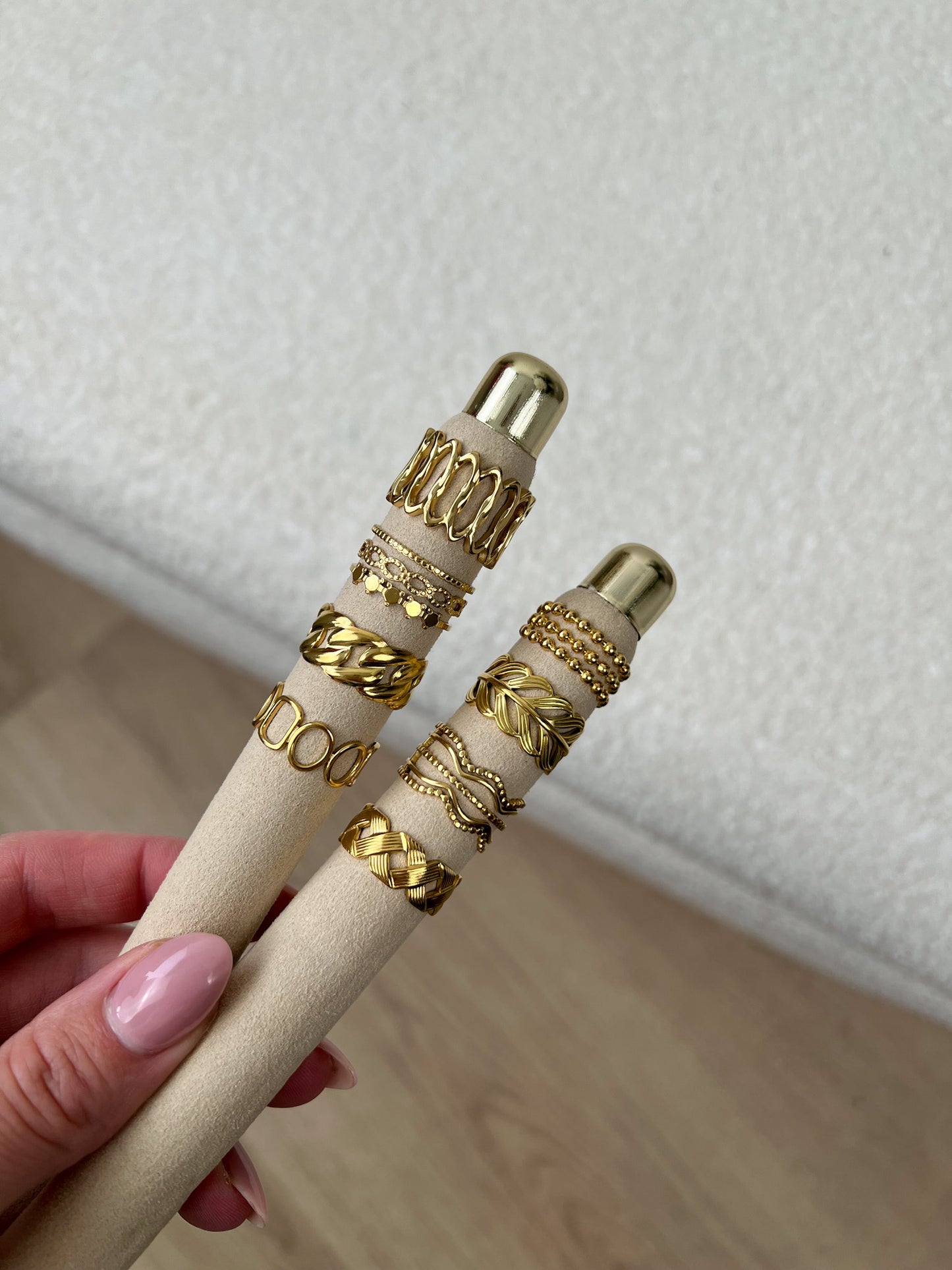 Ring blaadjes op zij
