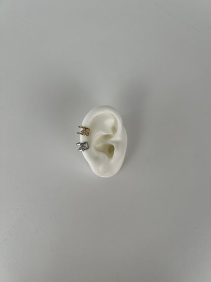 Earcuff strass bloemetje