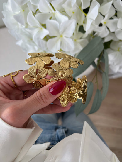 Bangle armband statement flowers #3
