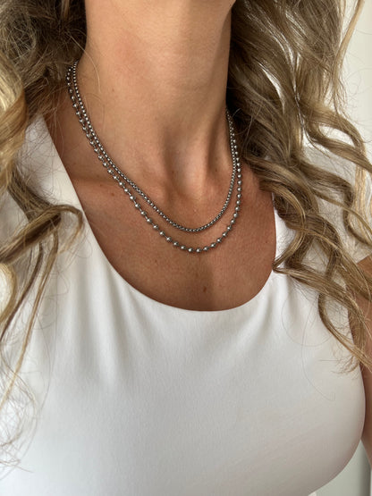 Ketting dubbellaags balletjes