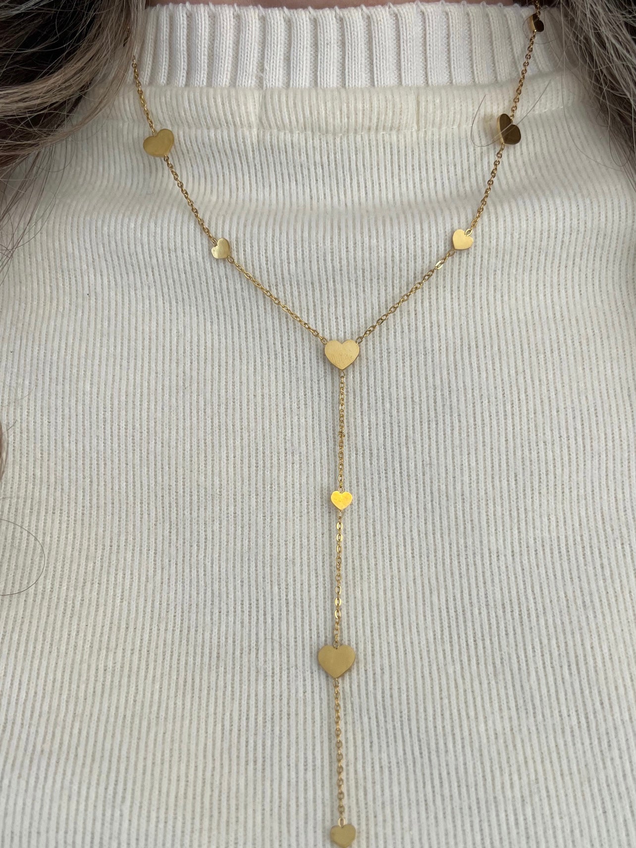 Ketting hartjes in een V
