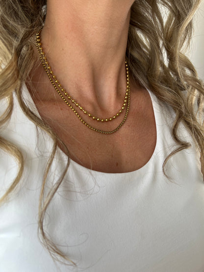 Ketting dubbellaags balletjes