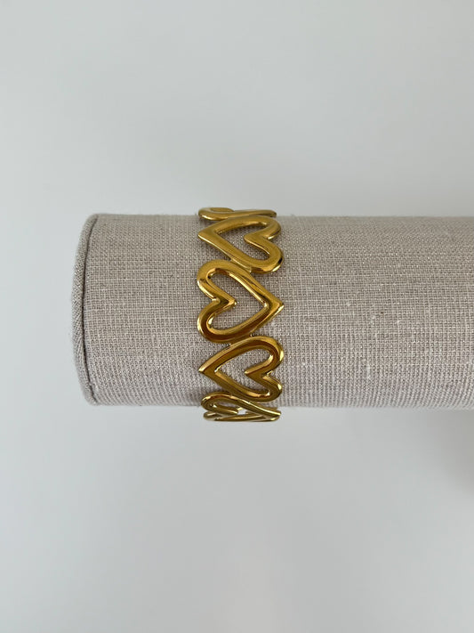 Bangle armband statement hartjes upside down