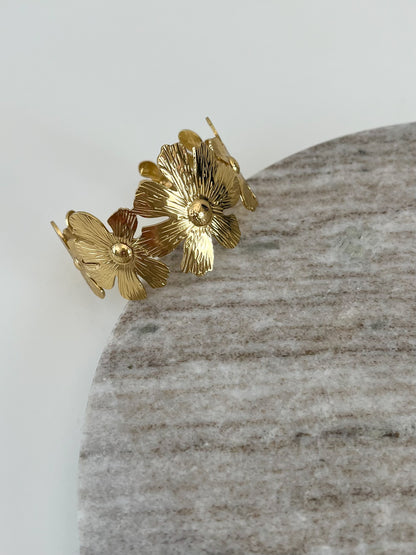 Bangle armband statement flowers #1