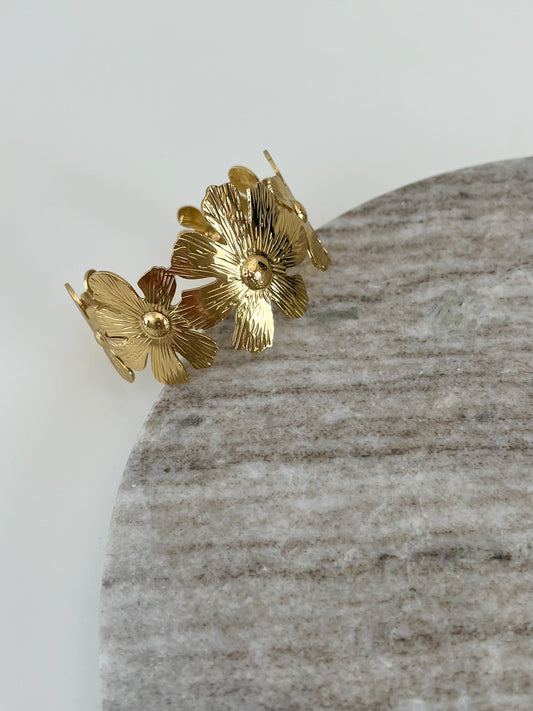 Bangle armband statement flowers #1