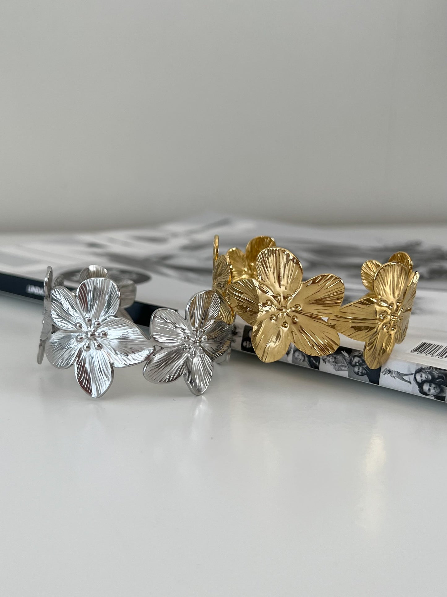 Bangle armband statement flowers #3