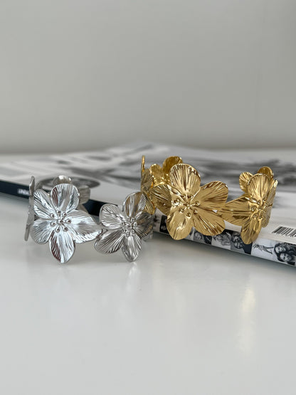 Bangle armband statement flowers #3